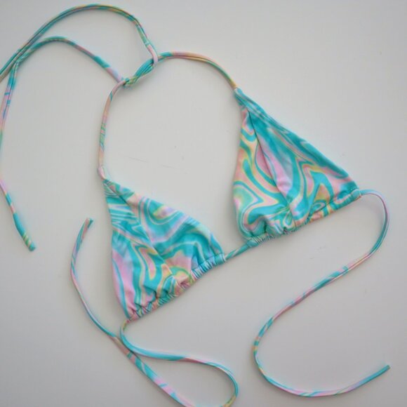 RVCA Psychee Seamed Triangle Bikini Top | S - Picture 3 of 6